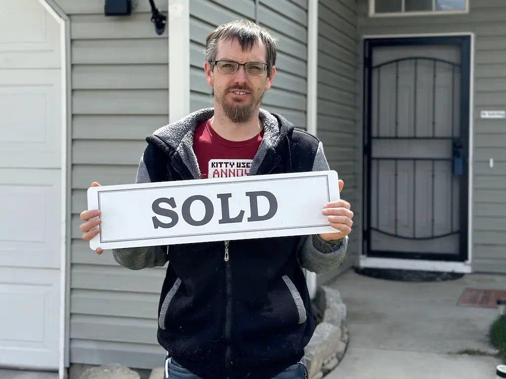 Happy Buyer, Luke, who bought his first home in Nampa.