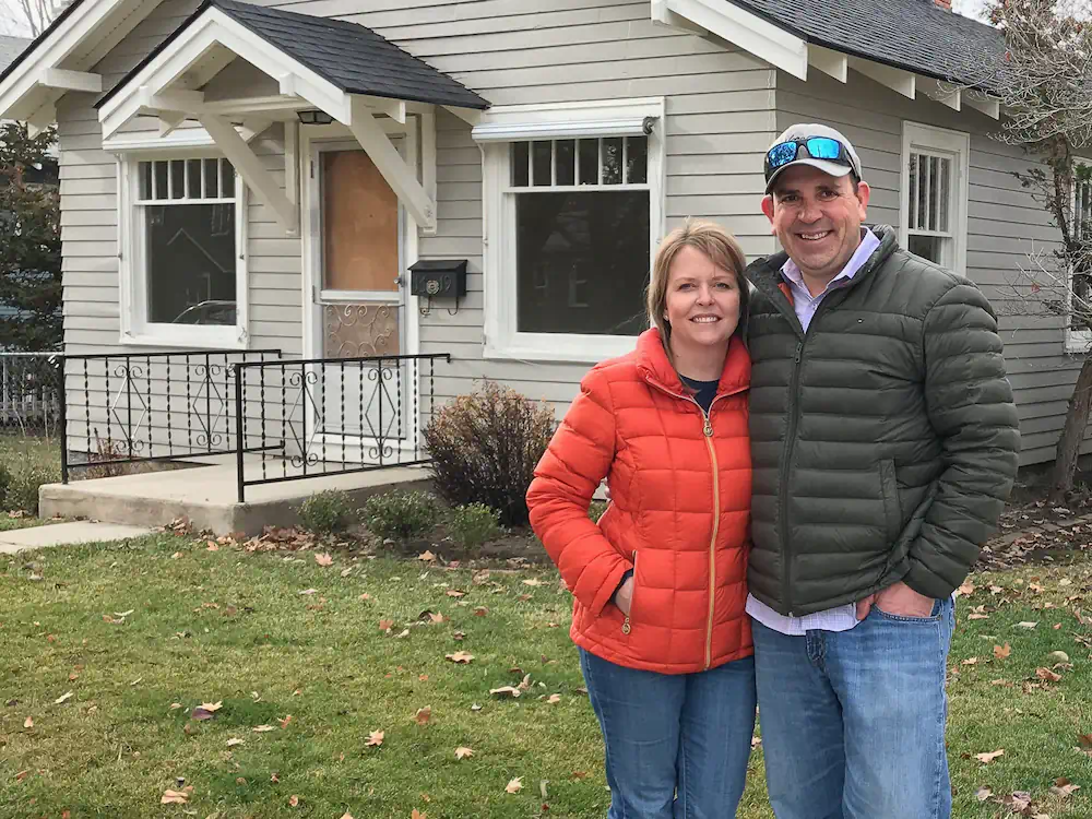 Happy Buyers with their first investment property, a classic North End bungalow.